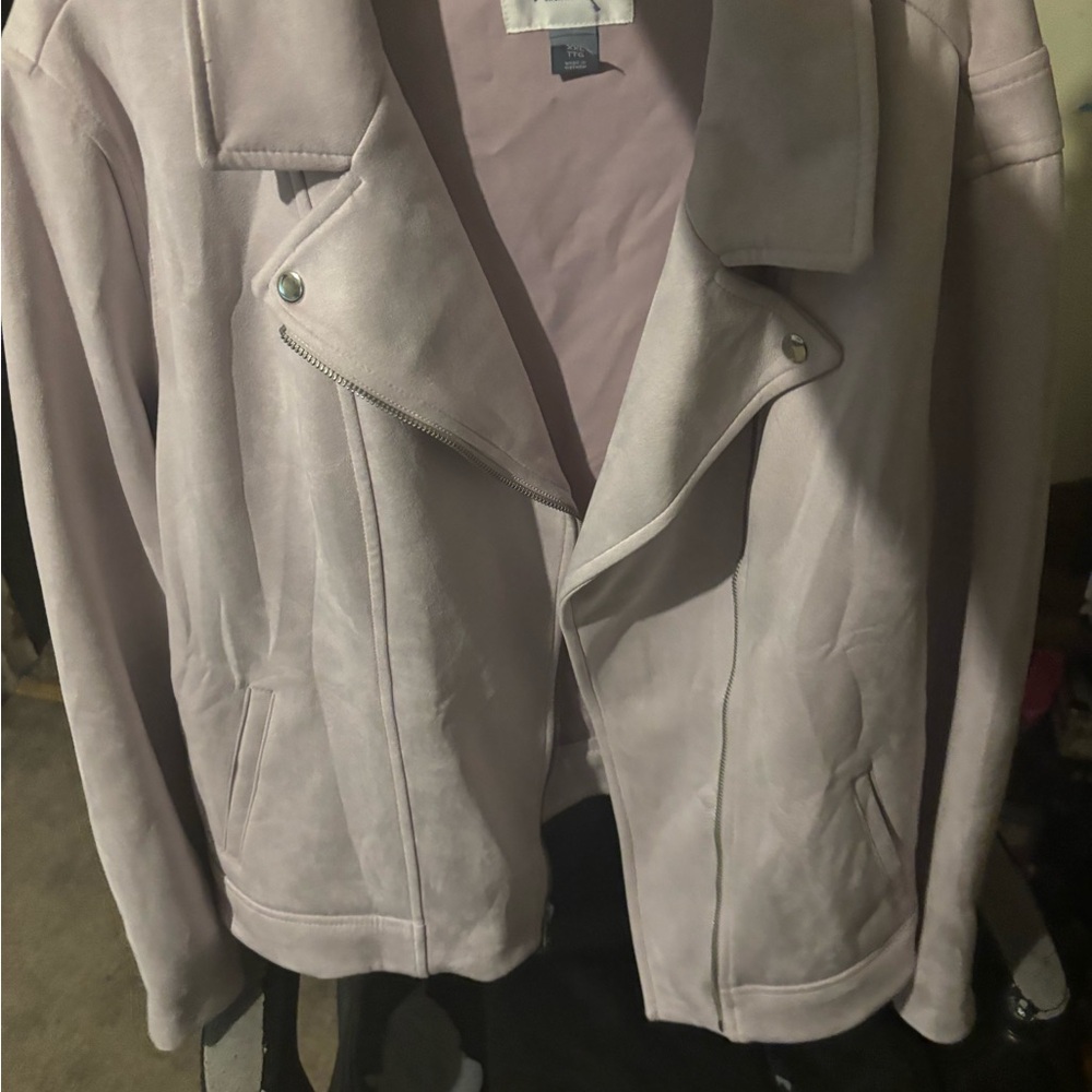Old Navy Women's Soft Pink Leather Jacket